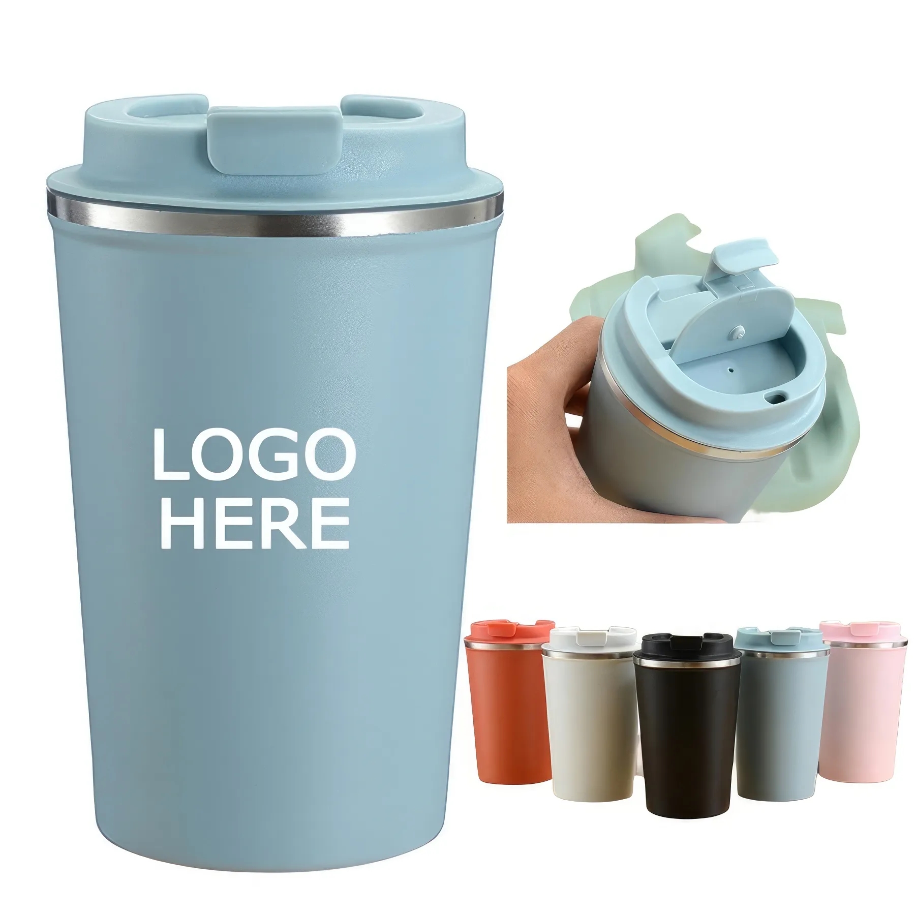 Stainless Steel Travel Coffee Tumbler Cup With Lid 2