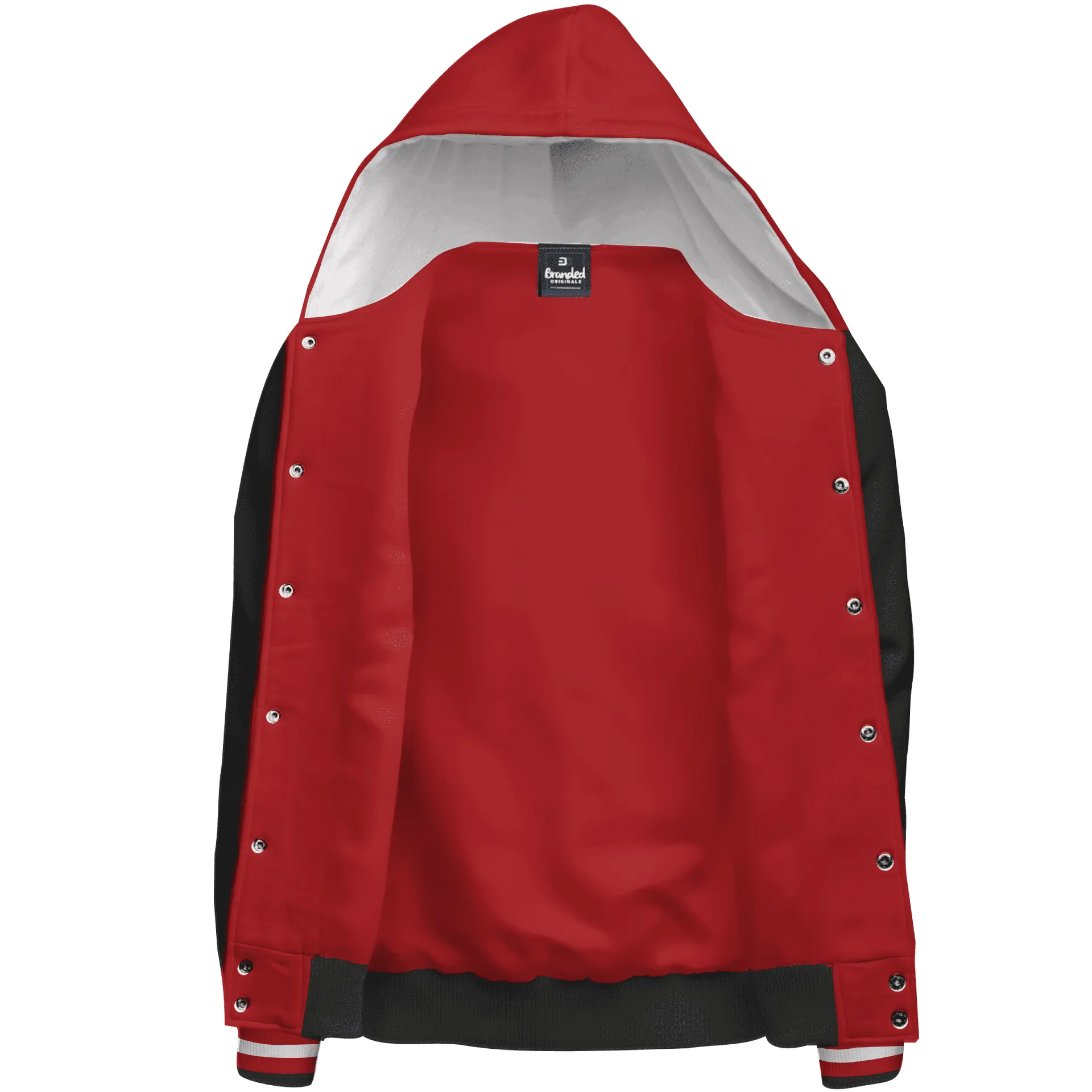 Hooded Cotton Fleece Varsity Jacket With No Lining 10