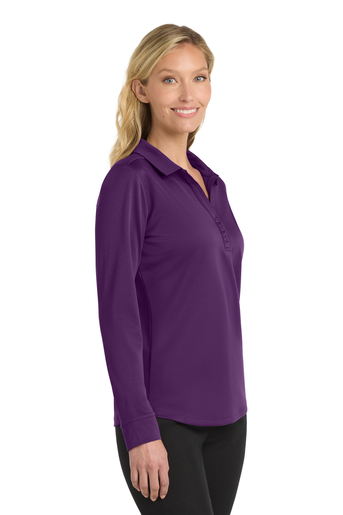 Port Authority Women's Silk Touch Performance Long Sleeve Polo. L540LS 13