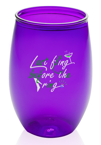 16 oz. Plastic Stemless Wine Glasses 19