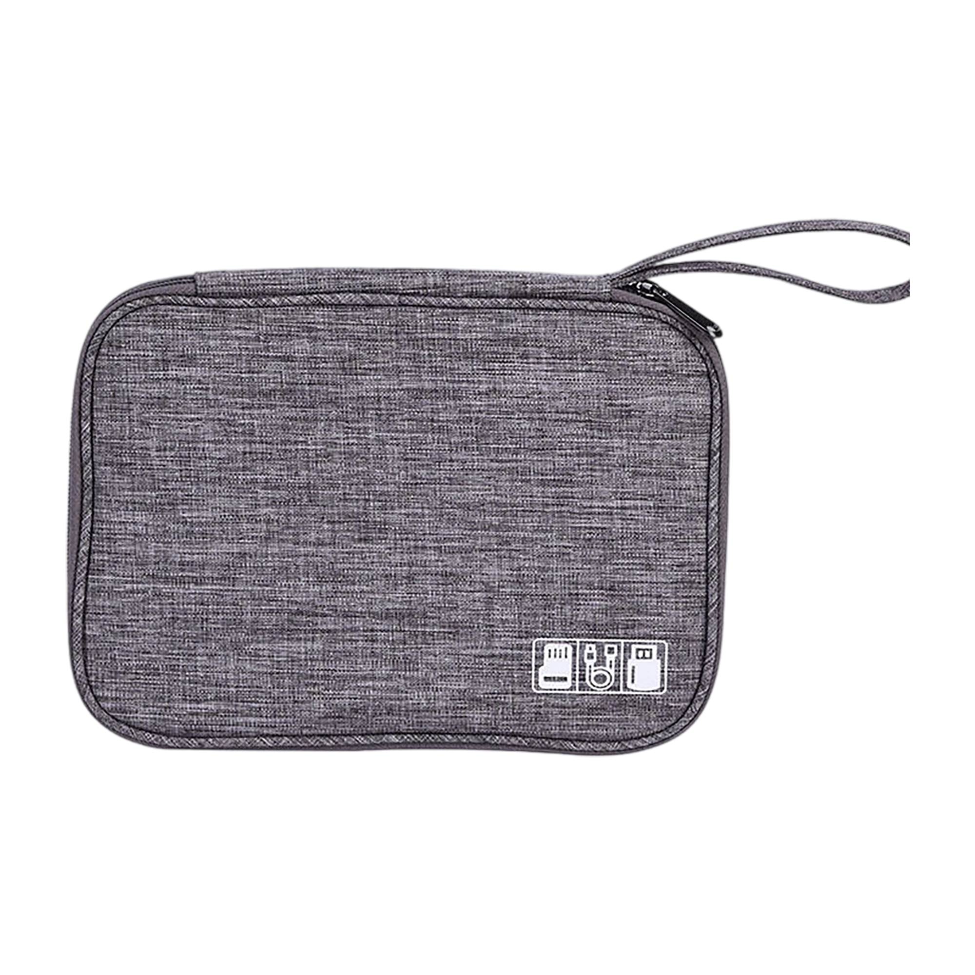 Nylon Travel Electronics Organizer Bag With Elastic Loops 9.45" 10
