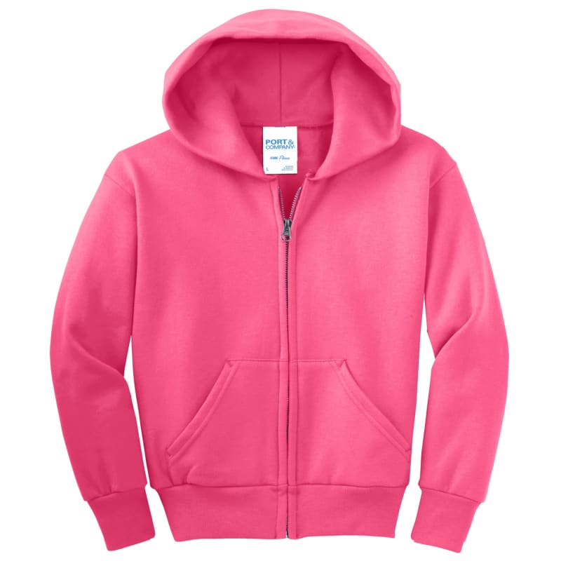 Port & Company - Youth Core Fleece Full-Zip Hooded Sweatshirt. 101