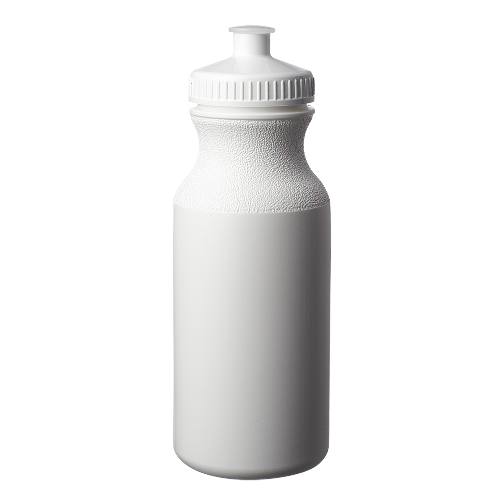 20 oz. White Water Bottles with Push Cap