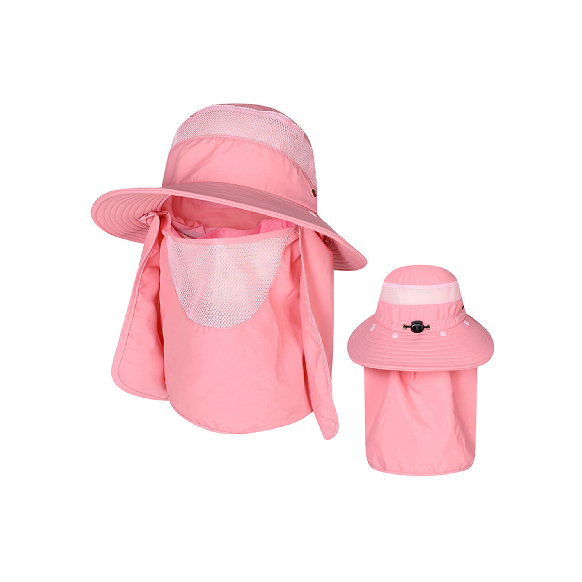 Wide Brim Sun Protection Fishing Hat With Neck Flap 2