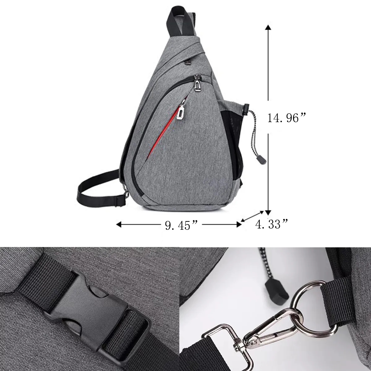 Travel Crossbody Sling Backpack Waterproof Chest Bag 8