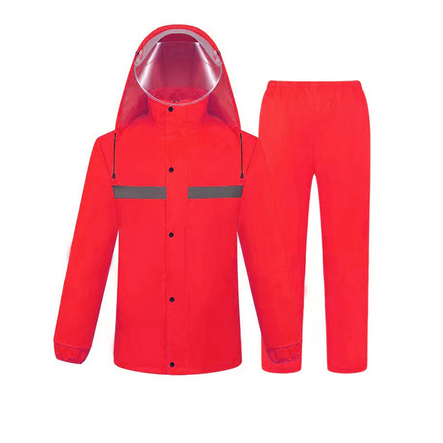 Hooded Reflective Rain Suit Set 2