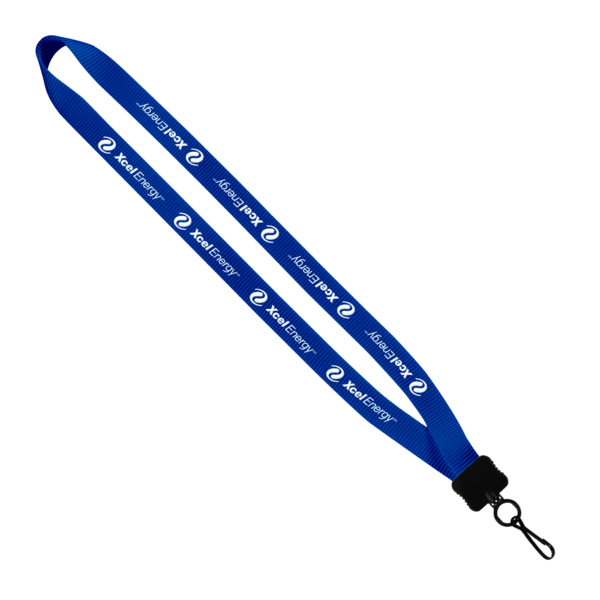3/4" Smooth Nylon Lanyard with Plastic Clamshell, O-Ring & Metal Swivel Sna 21