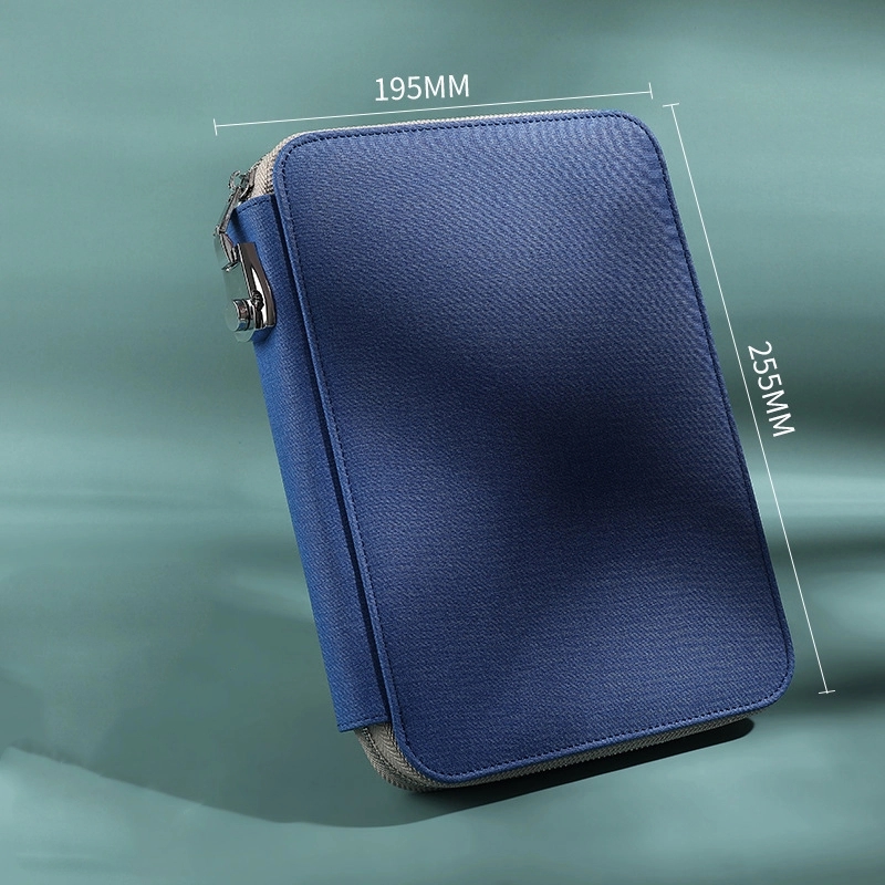 PU Multifunction B5 Business Zippered Notebook with Lock 4