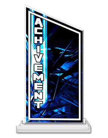 Acrylic: Wedge 4x8X.4" Clear, 5x2 clear base. Up t 1