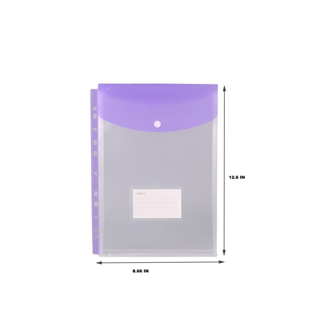 Office Organizer Transparent Envelopes Binder Pockets Folder 3