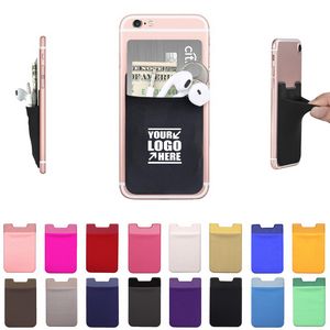 Elastic Phone Pouch Card Holder With Adhesive Back 33