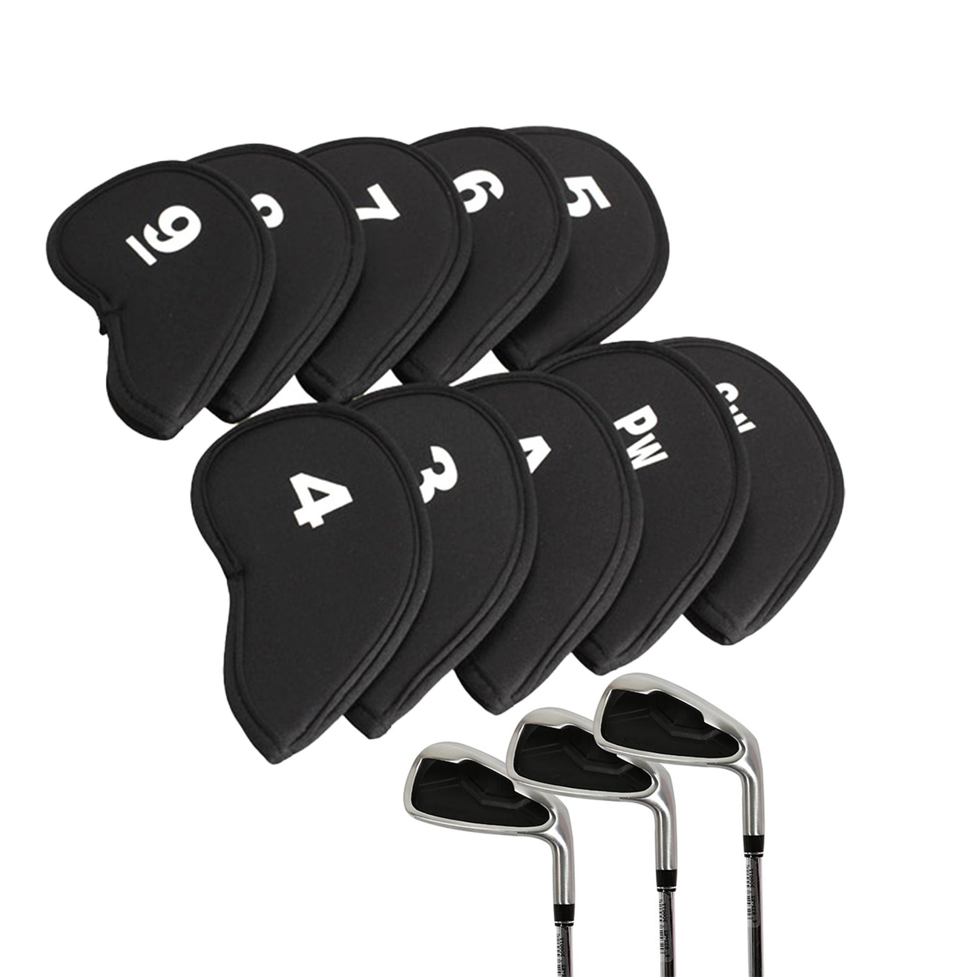 Golf Iron Head Covers 10Pcs Neoprene 1