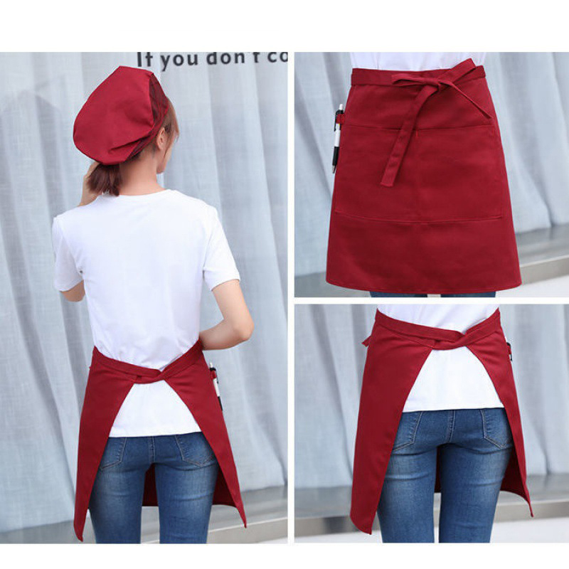 Unisex Adult Waist Apron W/ 2 pocket for Restaurant Cafe 8
