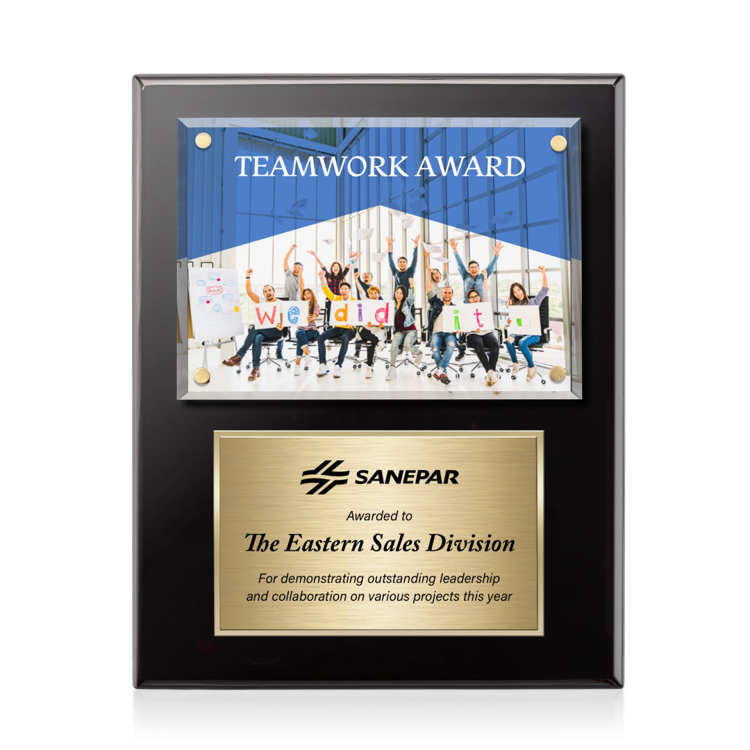 Gossamer VividPrint™ Plaque - Black/Gold 7