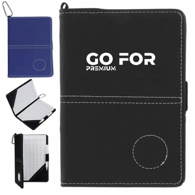 PU Leather Golf Scorecard Holder with Pen Clip 2