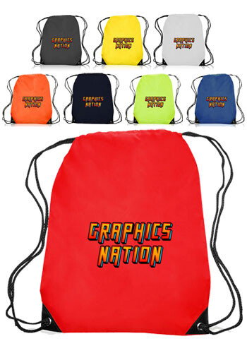 Black Trim Drawstring Bags