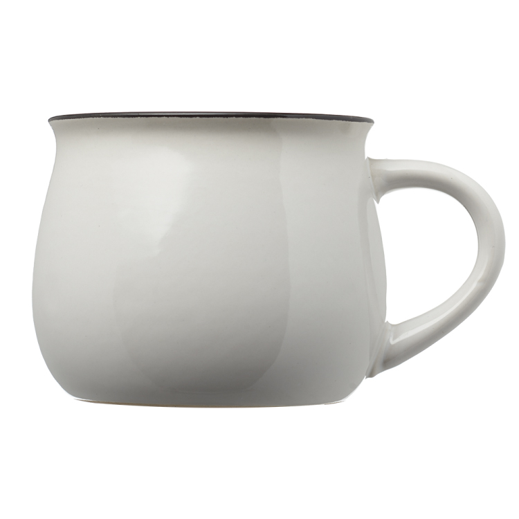 12 oz. Two Tone Glossy Pottery Custom Coffee Mug 3
