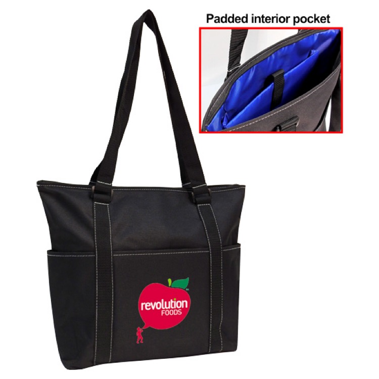 Cafe Padded Zip Tote 3
