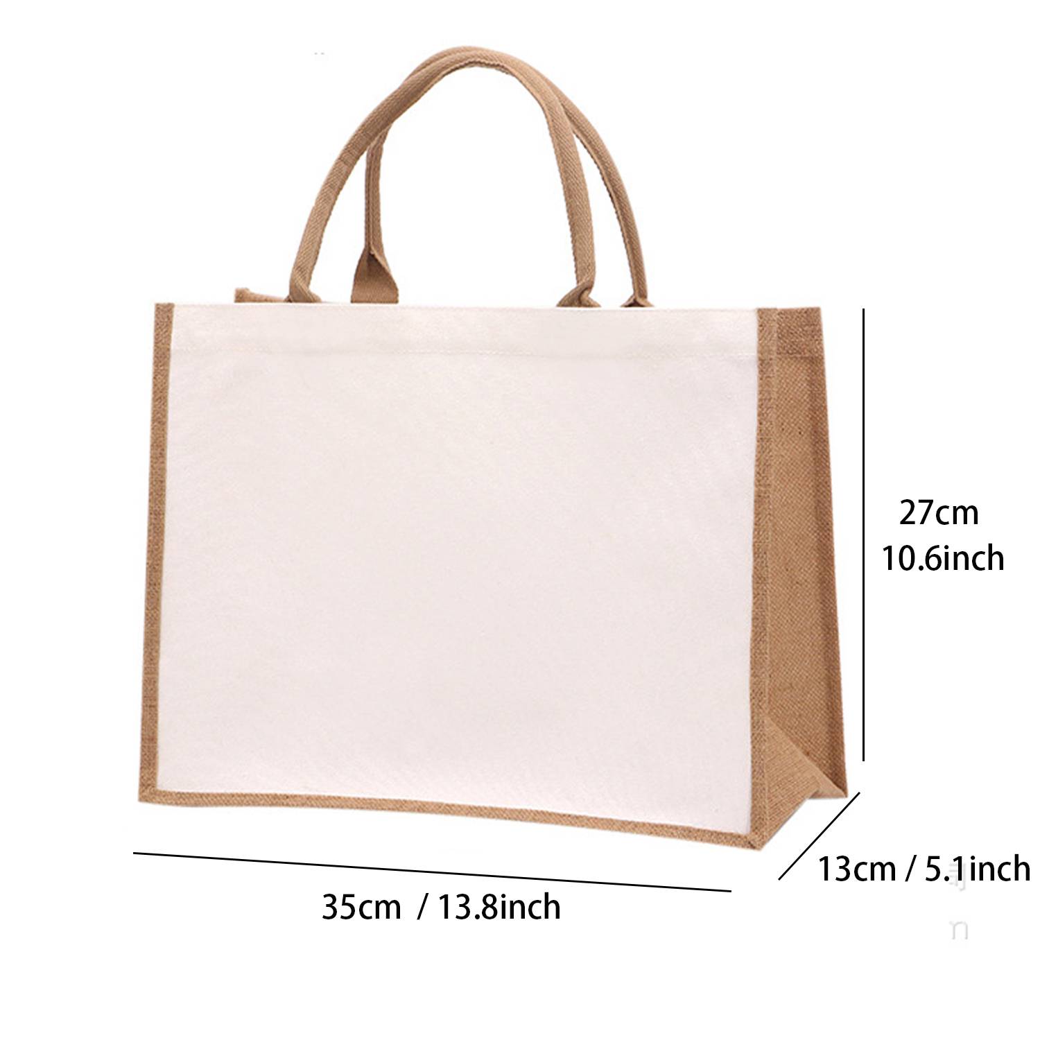Reusable Jute Burlap Tote and Grocery Shopping Bag 2