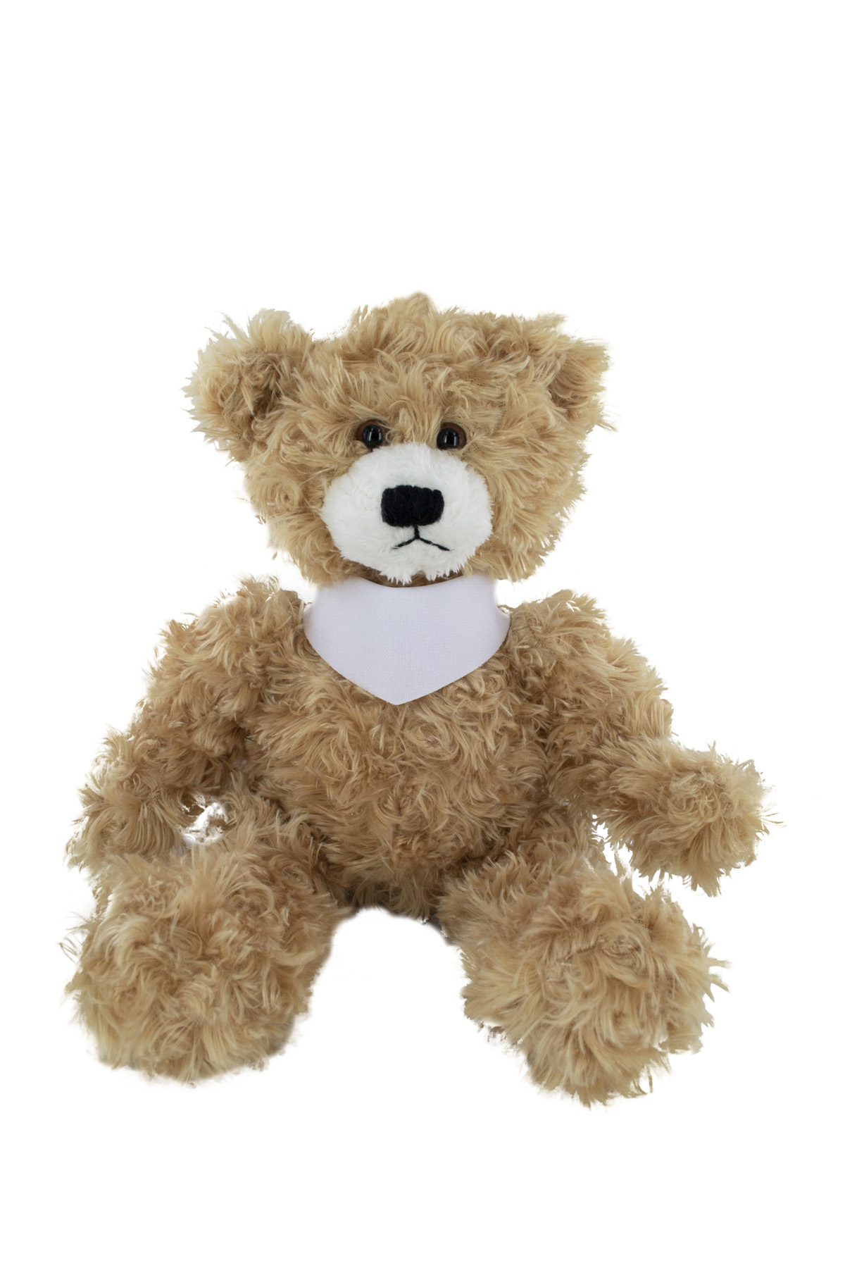 soft plush Beige Brandon Bear  with bandana 3
