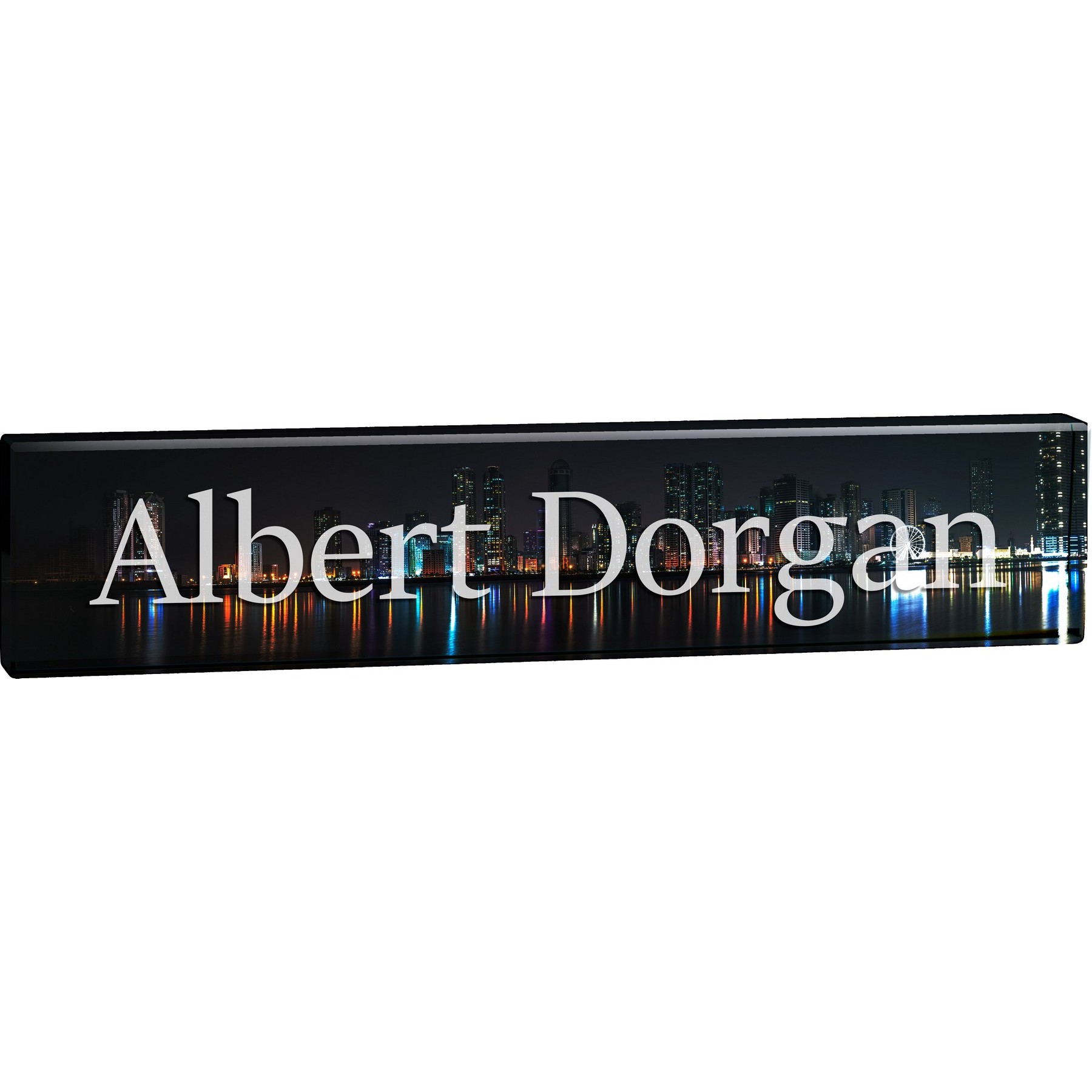 Full Color Clear Nameplate (10"x2")