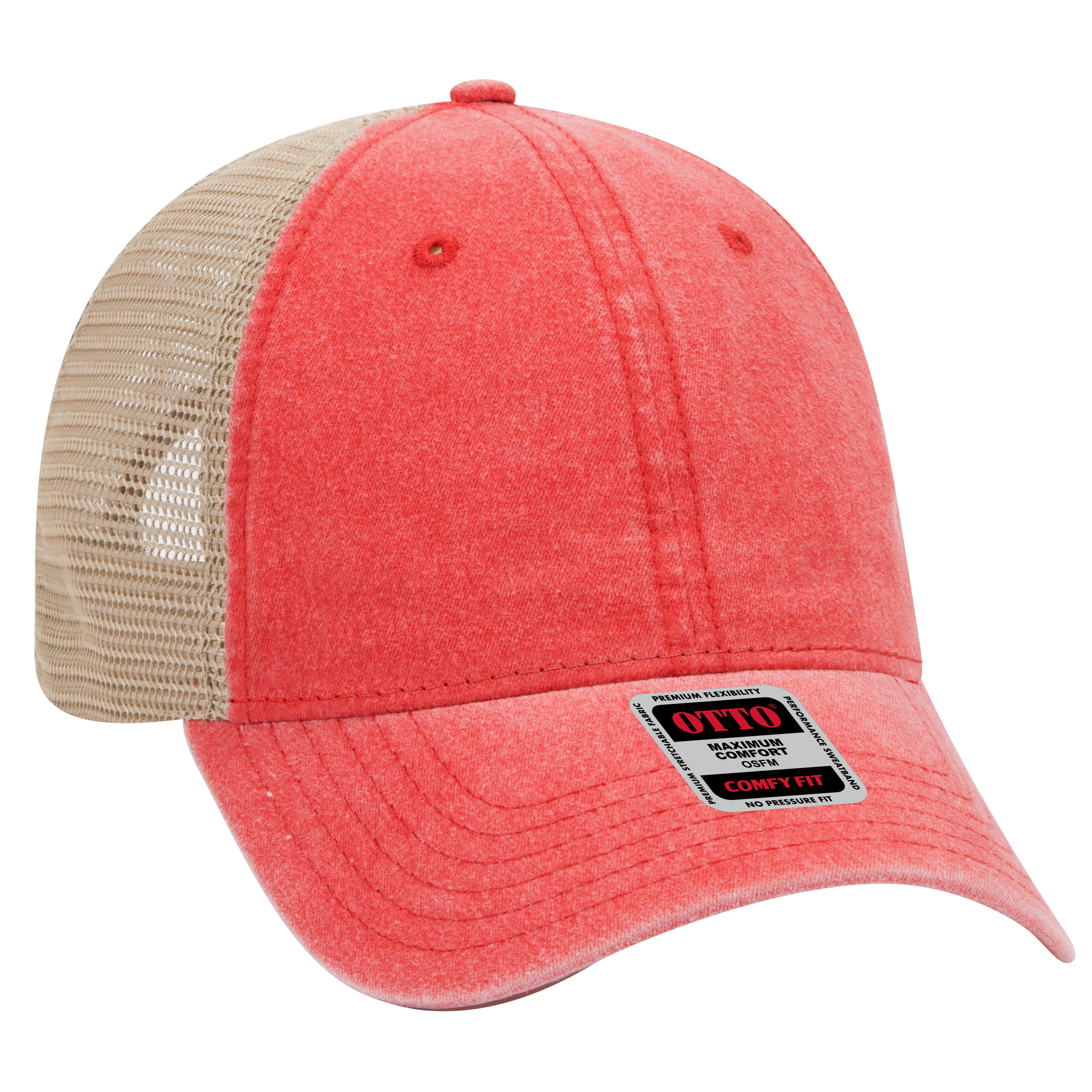 OTTO CAP® OTTO COMFY FIT® 6 Panel Low Profile Mesh Back Trucker Hat 21