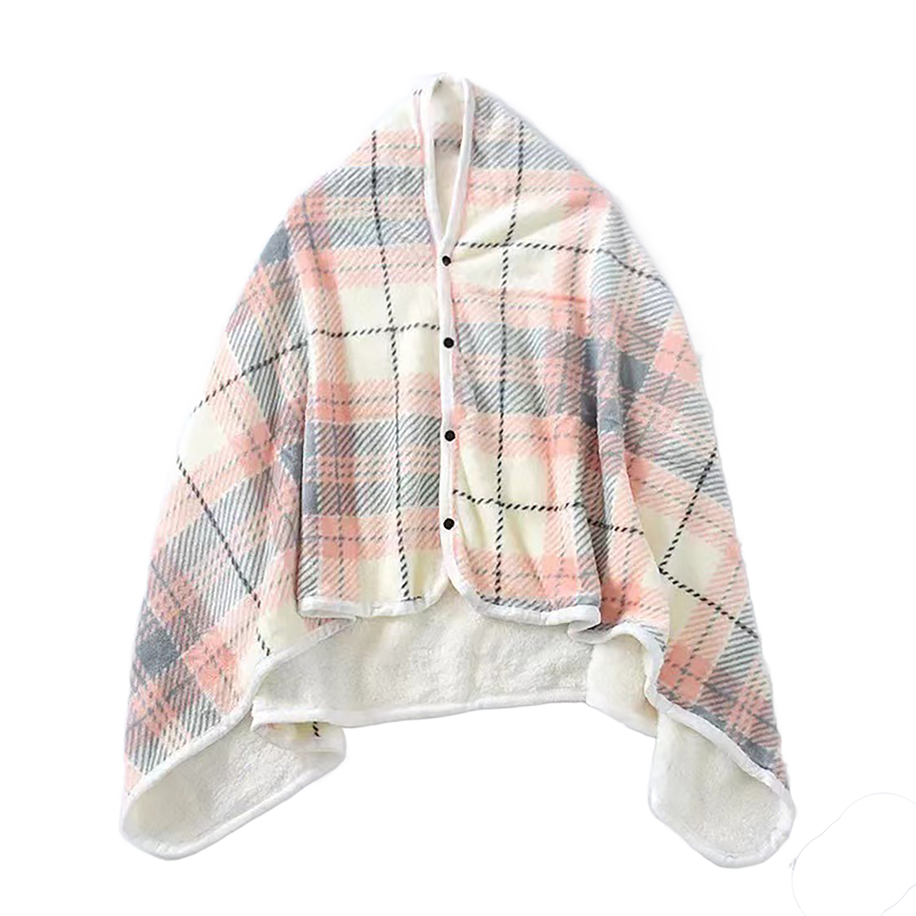 Plaid Flannel Wearable Blanket 17