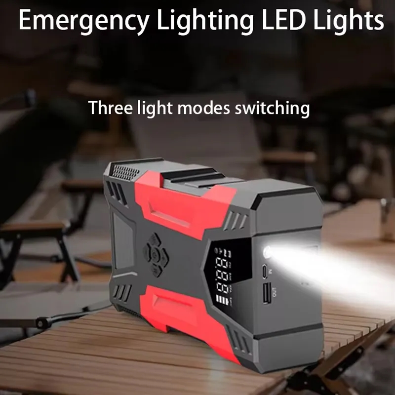 All-in-One Jump Starter Built-in Air Compressor 6