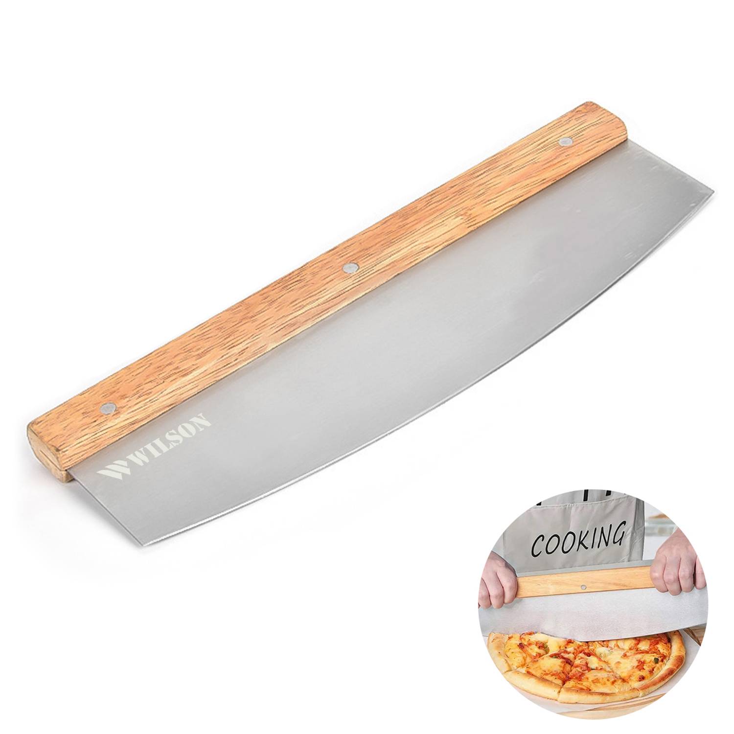 Wooden Handle Pizza Knife 2