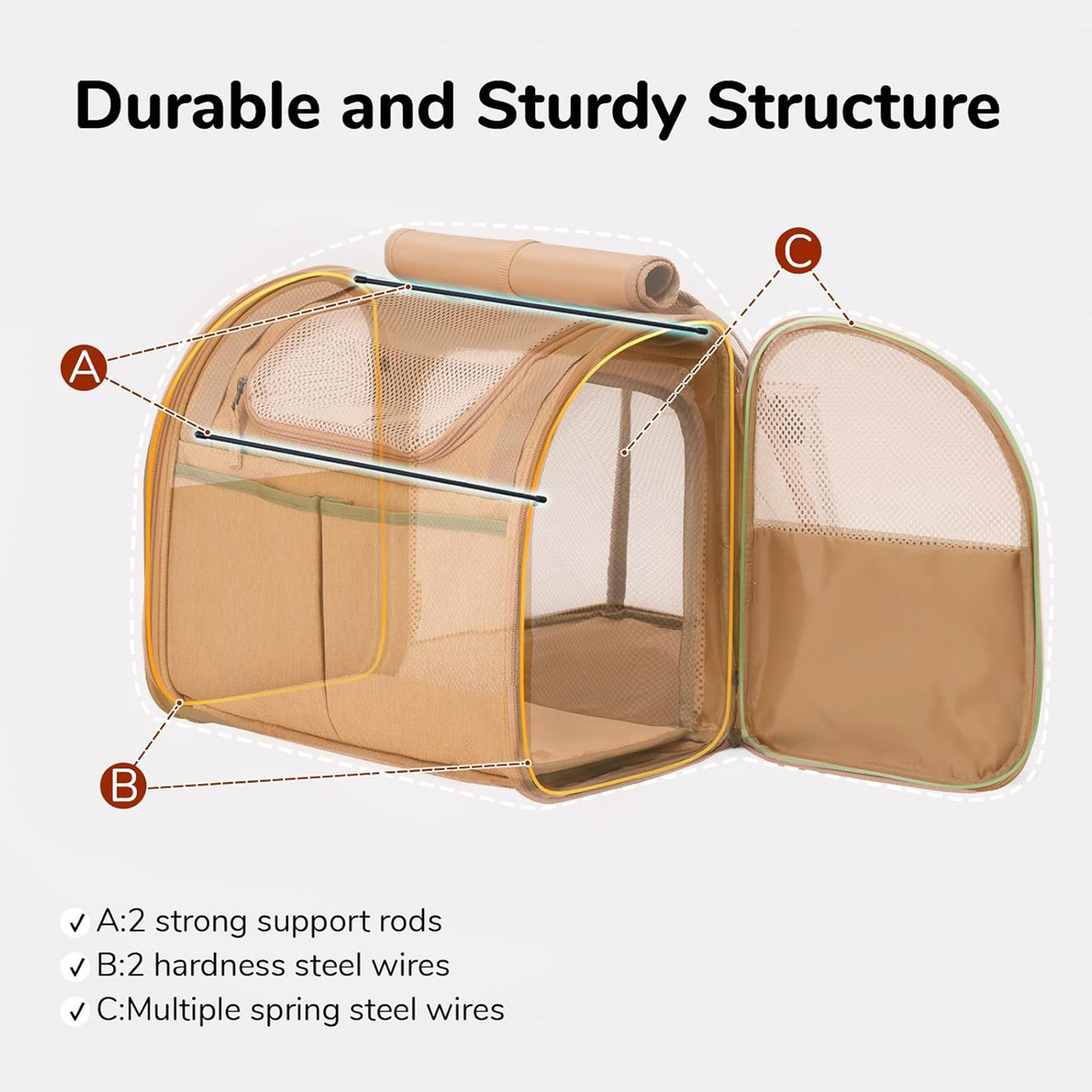 Oxford Portable Pet Backpack For Outdoor Use 9