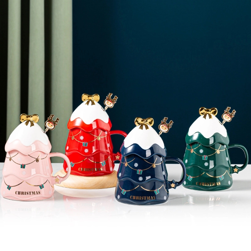 Christmas Tree Shaped Coffee Ceramic Mug 5