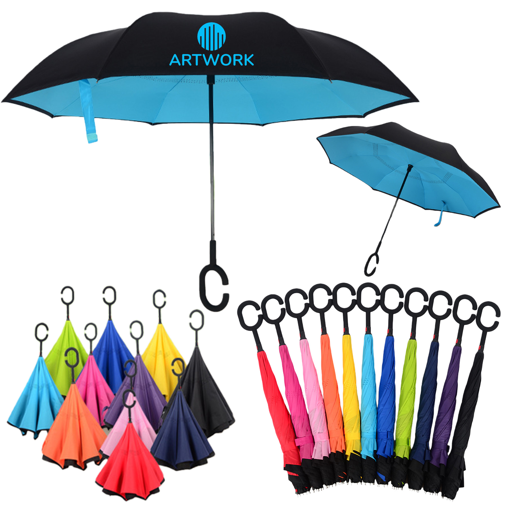 Reverse Windproof Inverted Umbrella 5