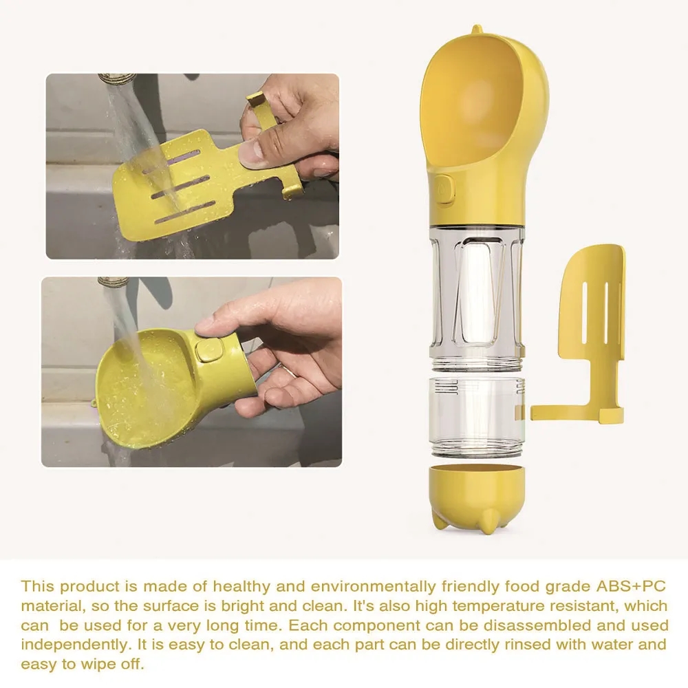 4 In 1 pet Water Bottle Poop Bag/Shovel/Drinking/Container 2