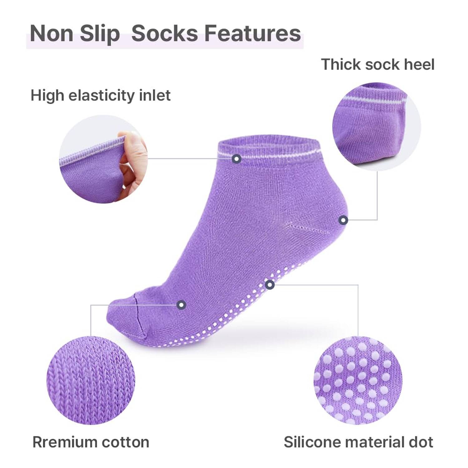 Ankle Grip Yoga Sock 1