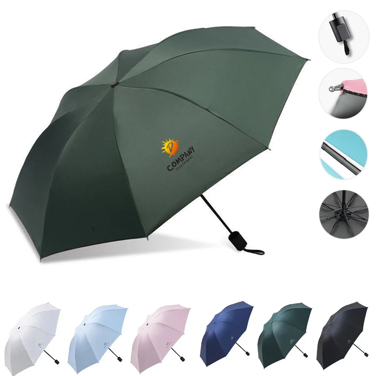 Compact Design Travel Outdoor Sun Umbrella with Case 3