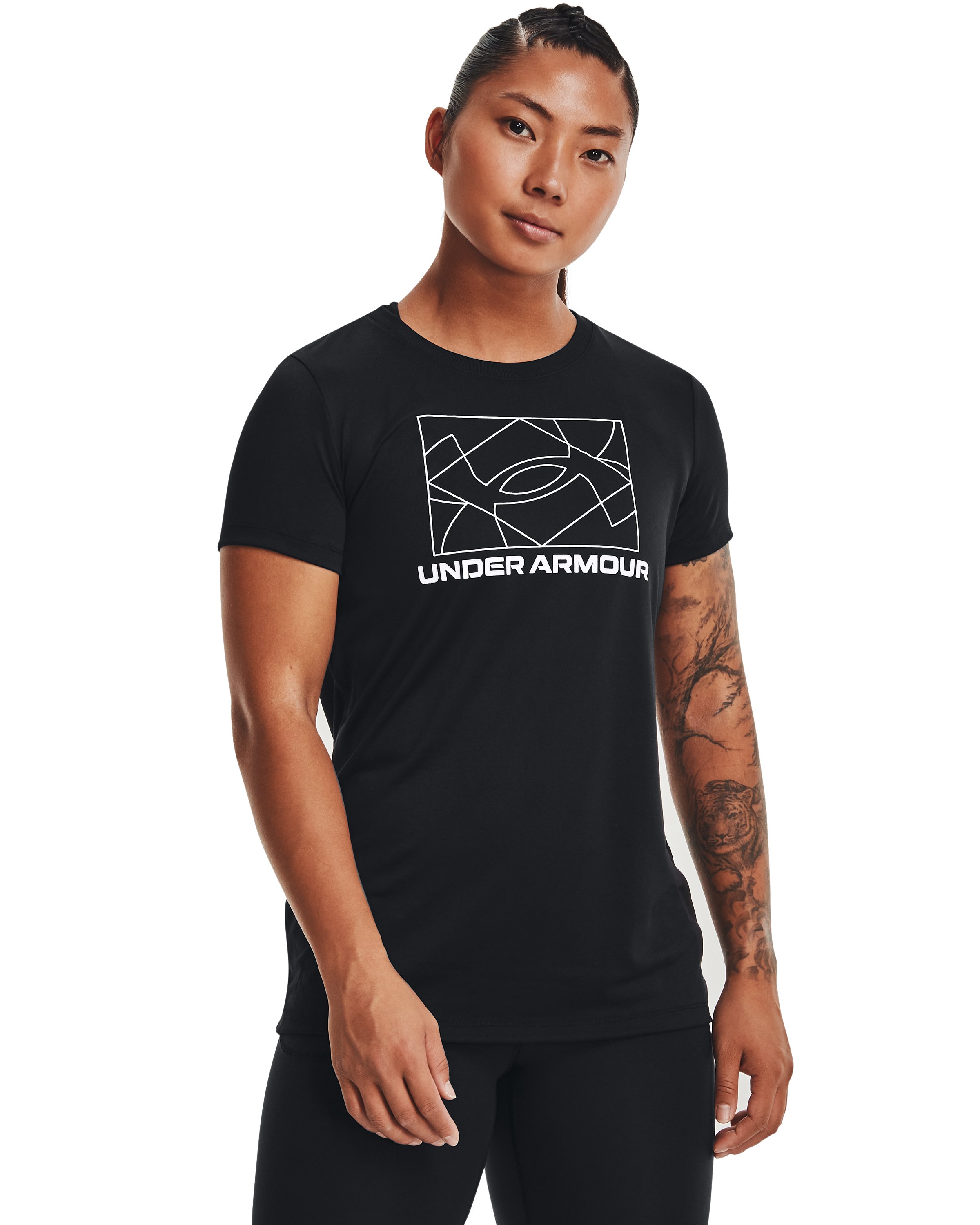 Women's UA Tech Box Logo Short Sleeve  5