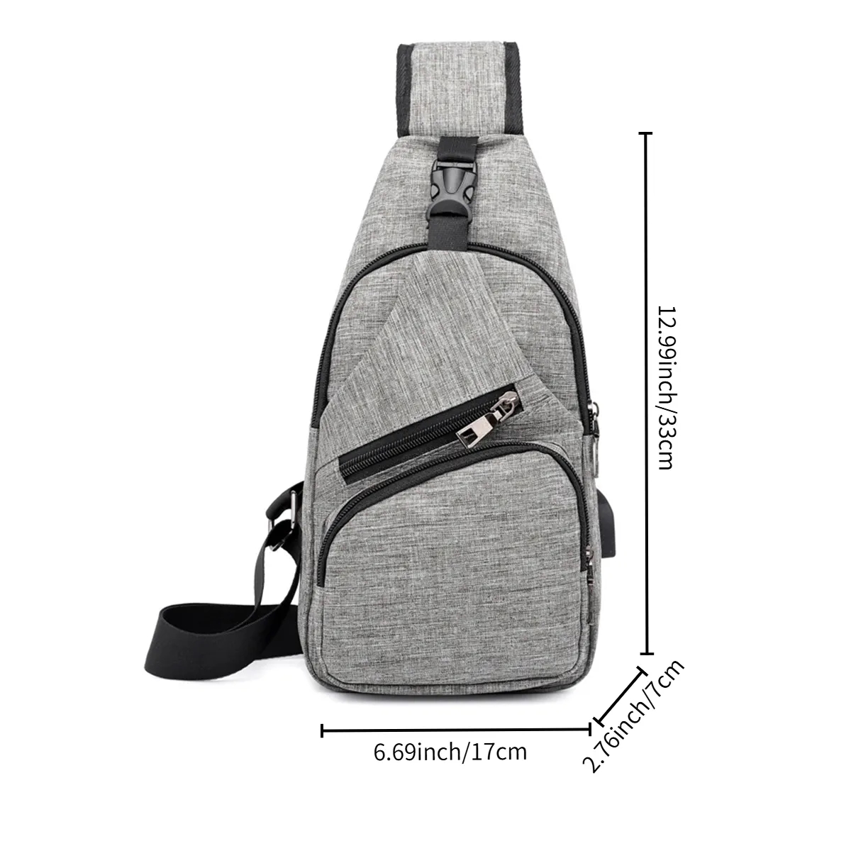Versatile USB Charging Crossbody Sling Bag For Travel Sport 6