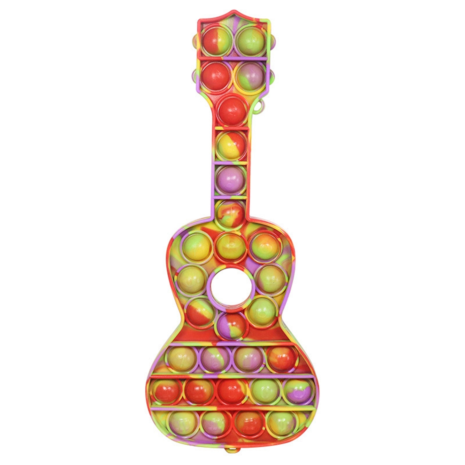Guitar Shape Full Color Print Push Pop Bubble Fidget Toy 6