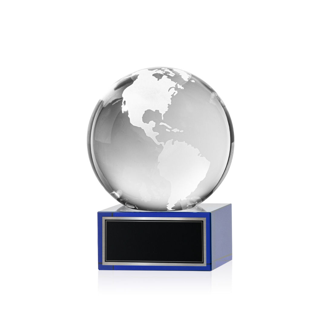 Globe Award on Hancock Base - Blue 8