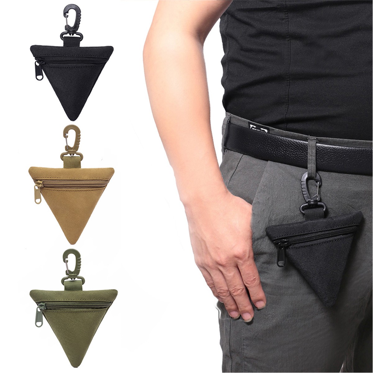 Triangle Waist Bag Pouch / Coin Key Case 2