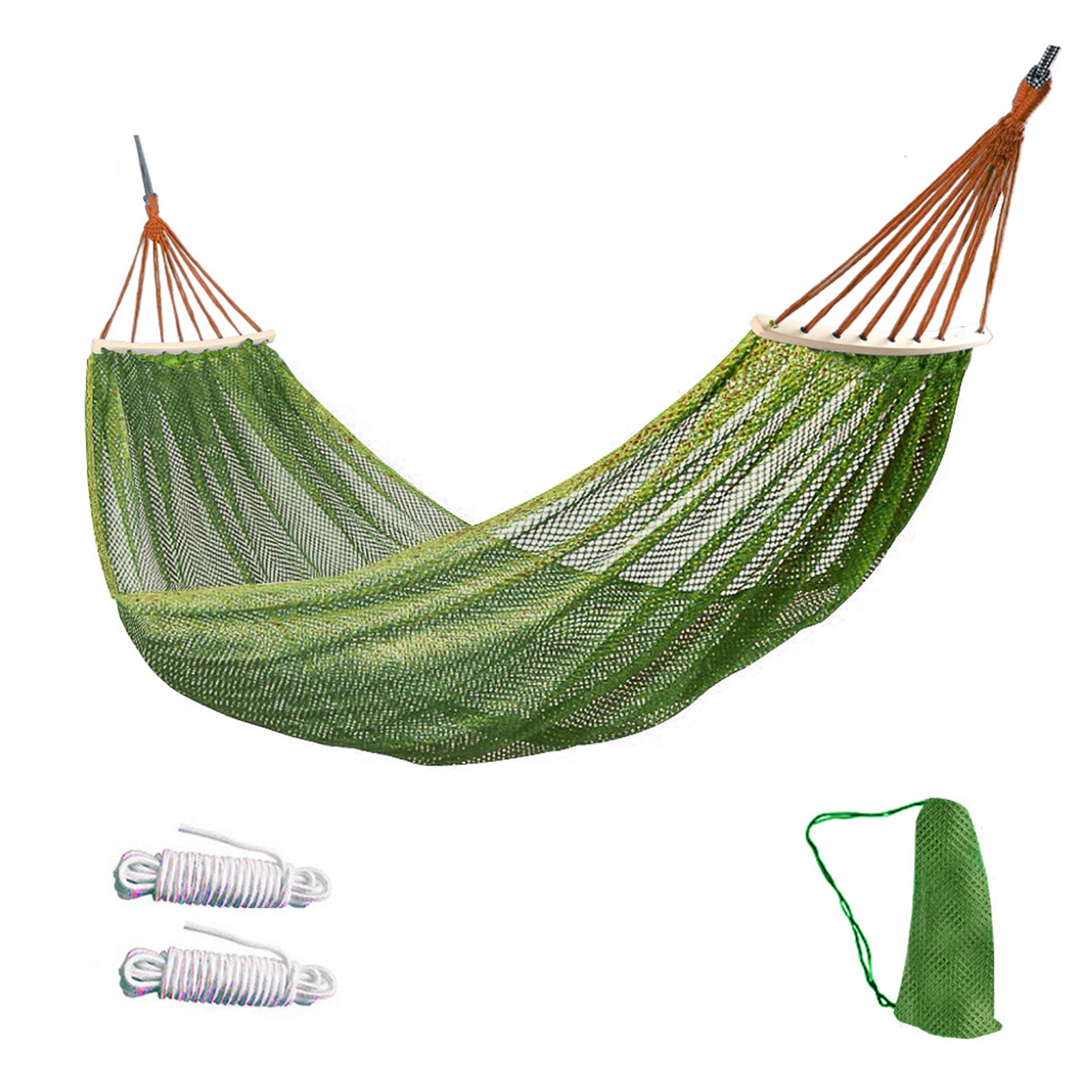 Polyester Anti Rollover Hammock With Curved Rod 2