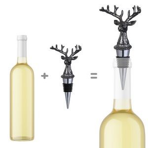 Charming Festive Reindeer Head Wine Stopper Cork 13