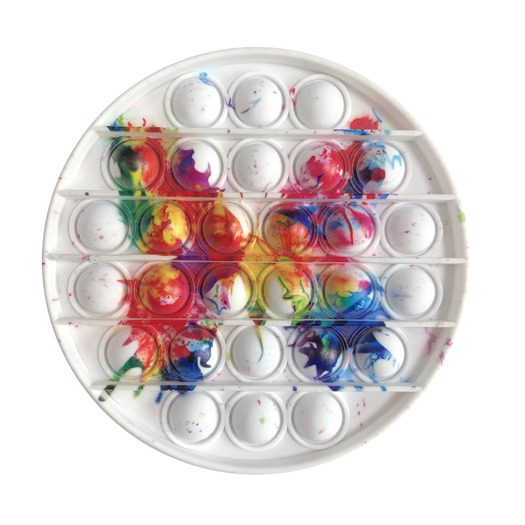Round Full Color Print Push Pop Bubble Fidget Toy 10