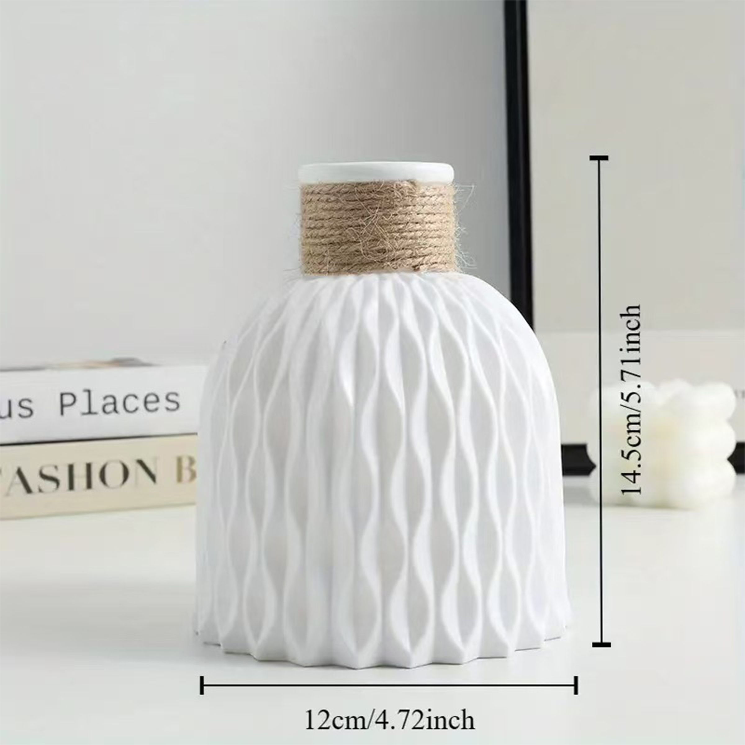 Plastic Home Water Ripple Flower Vase 2