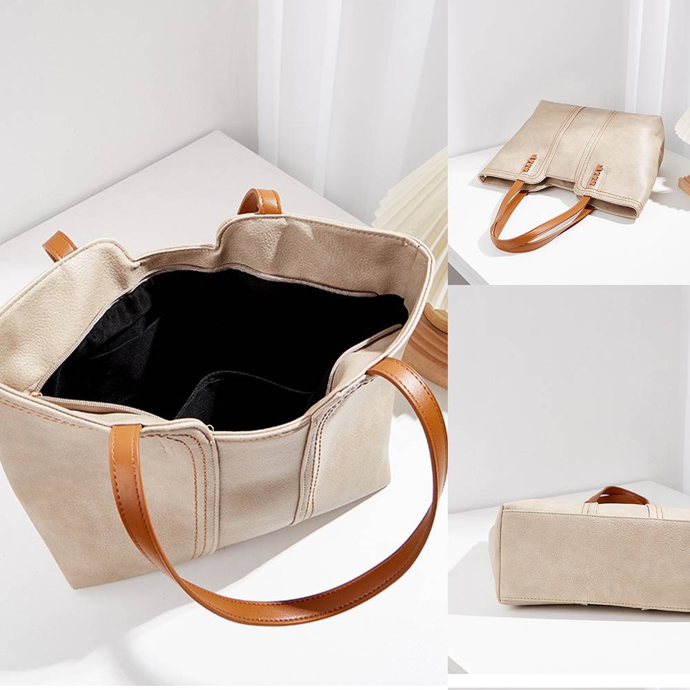PU Large Capacity Tote Bag, custom tote bag with logo imprint 7