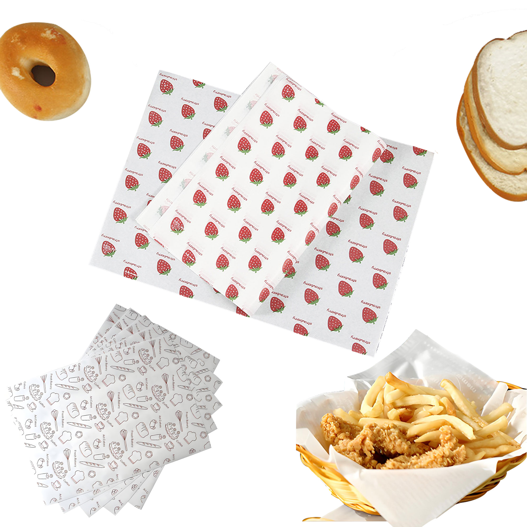 Oil Proof Chicken Roll Coated Plate Pad Paper 2