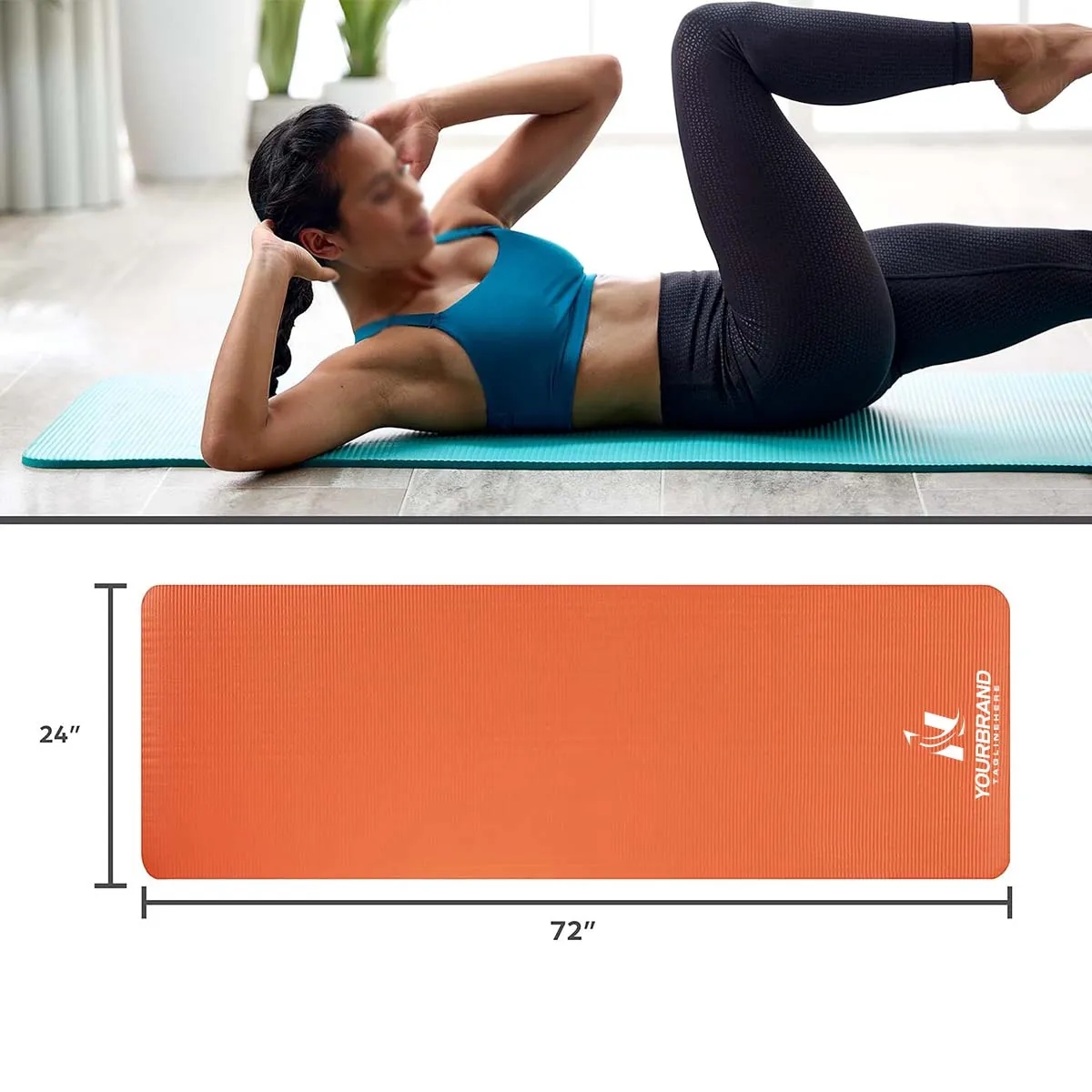 Extra Thick Exercise Yoga Mat with Easy-Cinch Yoga Mat Strap 5
