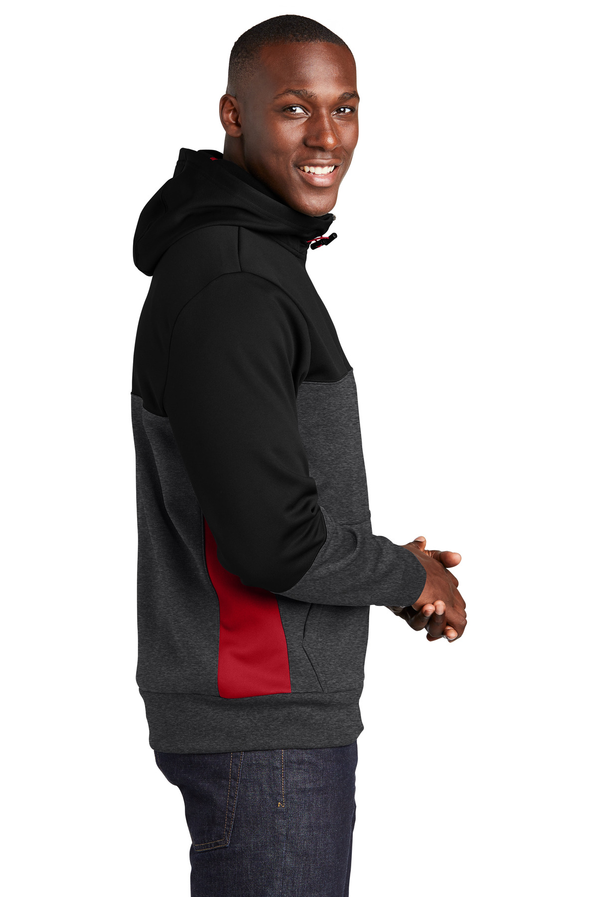 Sport-Tek Tech Fleece Colorblock Full-Zip Hooded Jacket. ST245 25