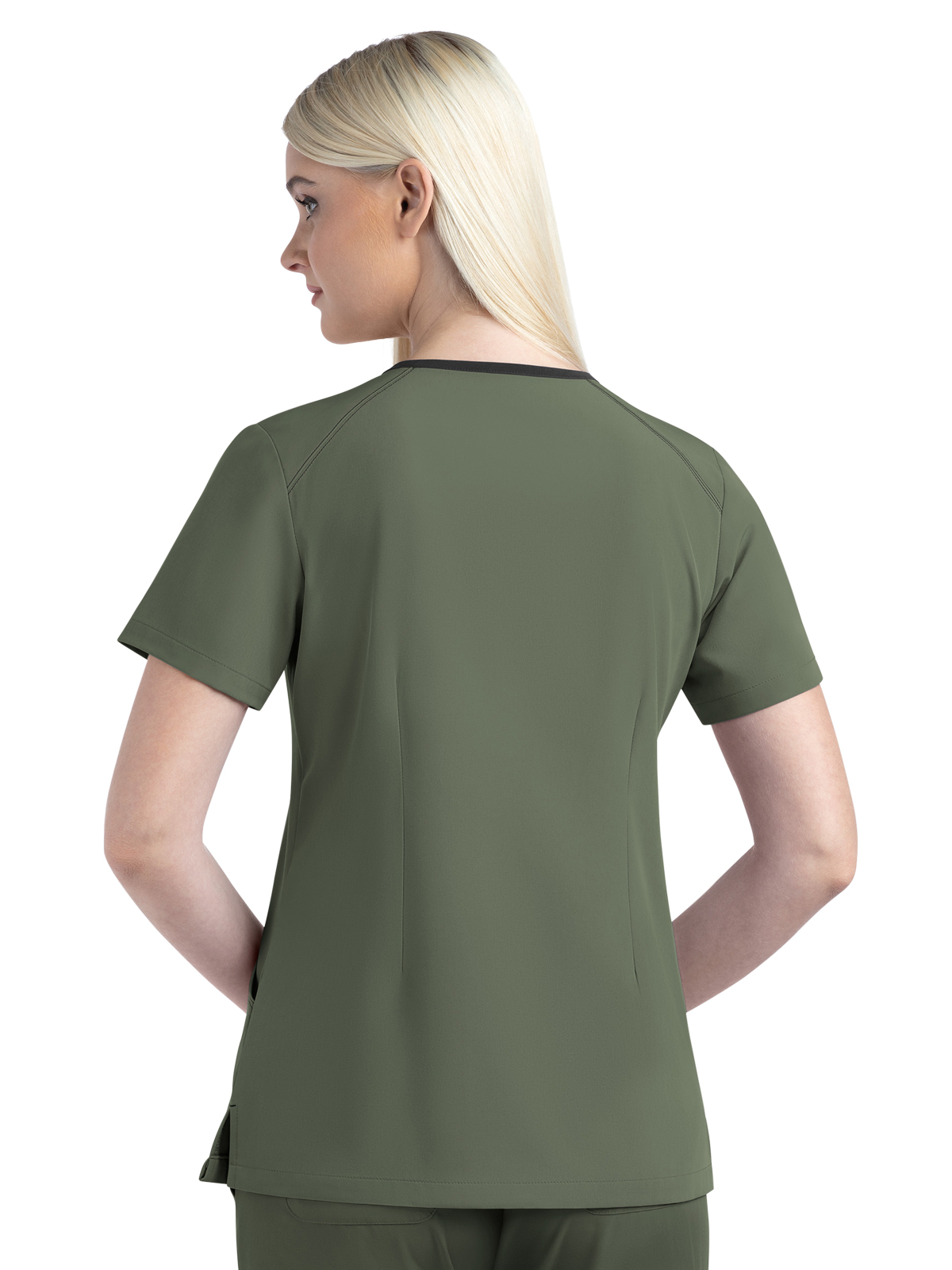 Maevn - Matrix Impulse - Women's Three-Pocket Contrast Stitching V-Neck Top 46