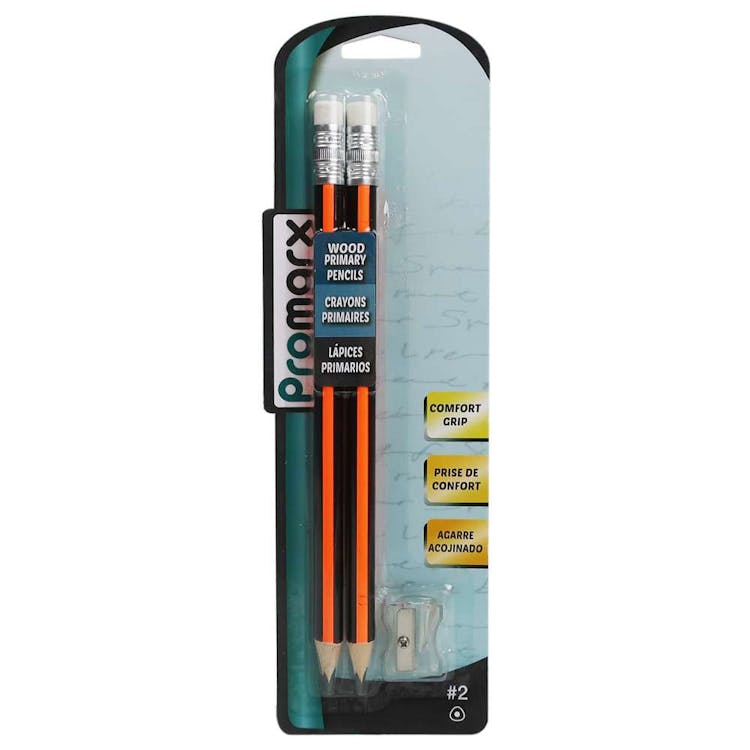 Primary Pencils - 2 Pack Sharpener Included 2
